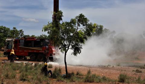 Drilling for water