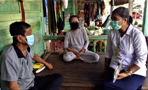 Visiting people with leprosy in Lauleng, Parepare 