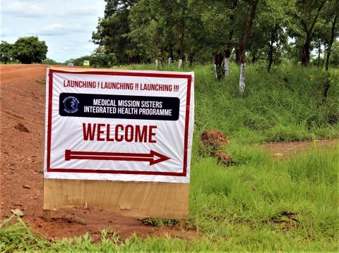 Welcome sign post to the launch of our Public Health Programme, August 2021