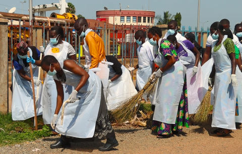 Local citizens join us in cleaning the streets