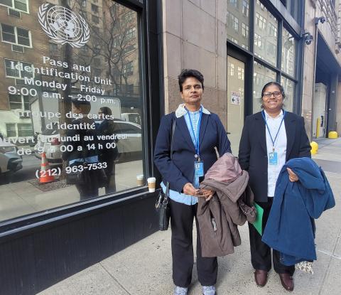 Regy Augustine and Babita Kumari Das arrived in New York on February 3 ahead of the CSoCD63. 